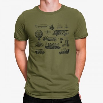 Camiseta Medios de Transporte Vintage