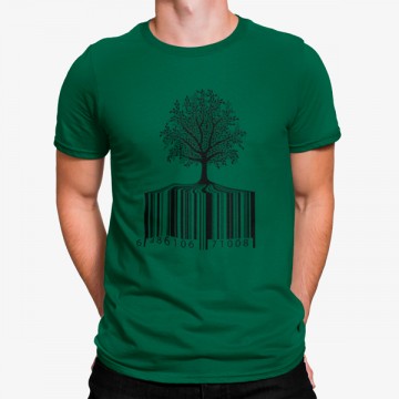 Camiseta Código de Barras Árbol
