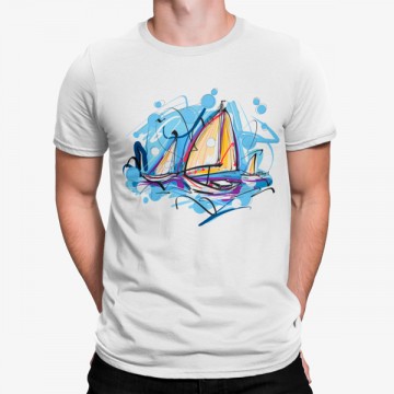 Camiseta Vela Dibujo Artístico