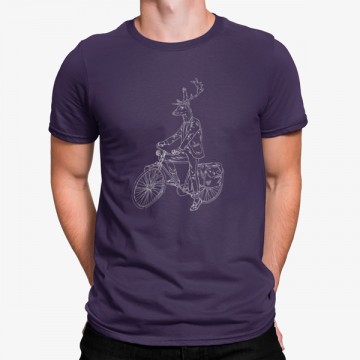 Camiseta Ciervo en Bicicleta Artístico