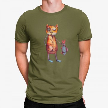 Camiseta Gato con Pece