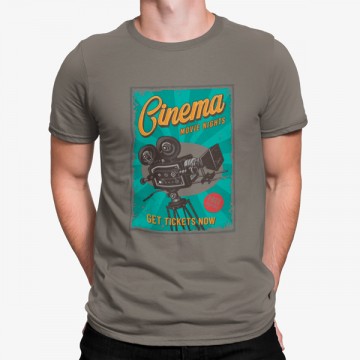 Camiseta Cartel Cinema Cámara Vintage