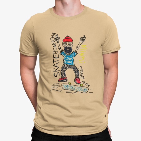 Camiseta Skate Dibujo Chico