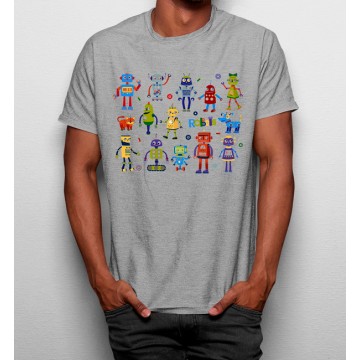 Camiseta Robot Animados Coloridos