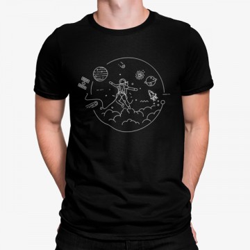 Camiseta Astronauta Volando En Espacio