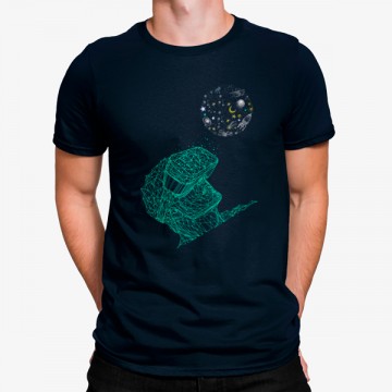 Camiseta Hombre Mirando Al Espacio