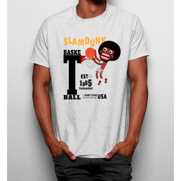 Camiseta Baloncesto Slam Dunk Divertido