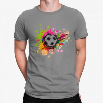 Camiseta Balón De Fútbol Divertido Colorido