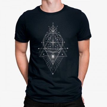 Camiseta Triángulos Circulos Lineas Geométrico