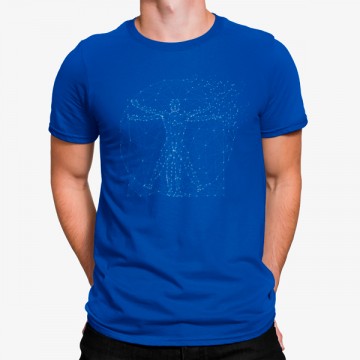 Camiseta Hombre Vitrúvio Minimalista Geométrico