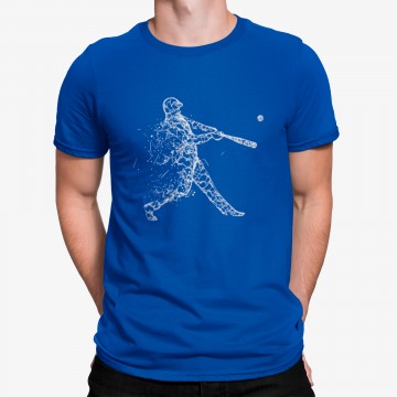 Camiseta Hombre Jugando Beisbol Geométrico
