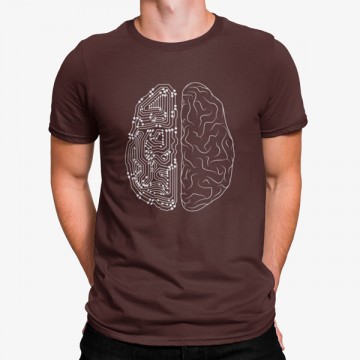 Camiseta Cerebro Chip Geométrico