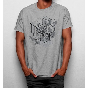 Camiseta Cubos Triángulos Geometricos