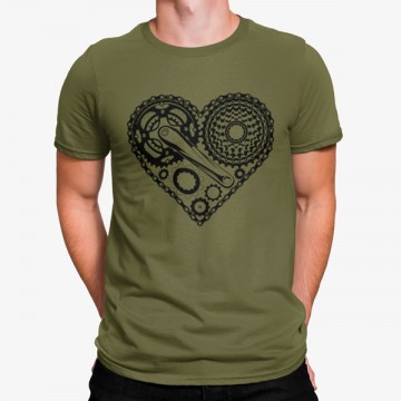 Camiseta Corazón Maquina Geometrico