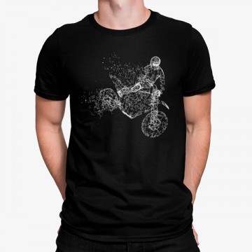 Camiseta Motociclista Dibujo Geometrico