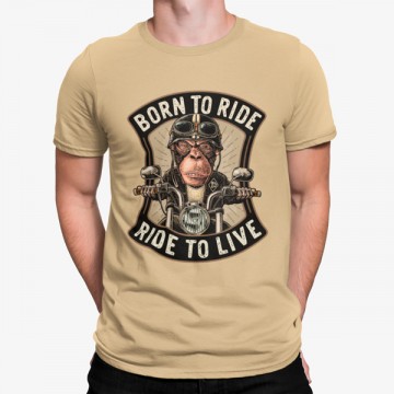 Camiseta Mono En Una Moto