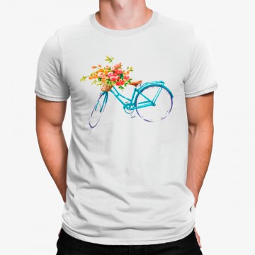 Camiseta Bici Con Flores