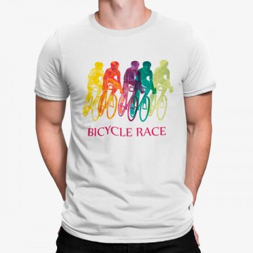 Camiseta Carrera De Bicicletas Colorido