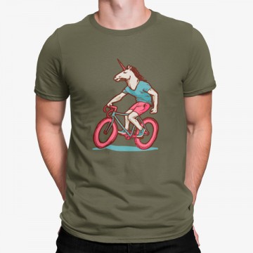 Camiseta Unicornio En Bicicleta