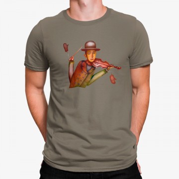 Camiseta Hombre Tocando El Violín