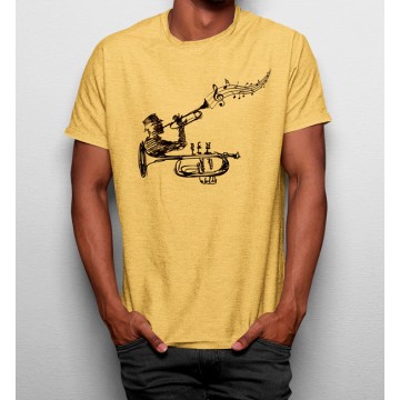 Camiseta Hombre Tocando Música