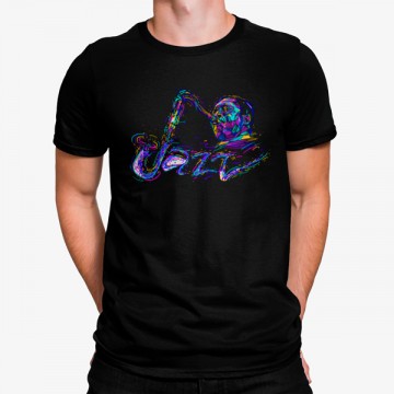 Camiseta Música Jazz Colorido