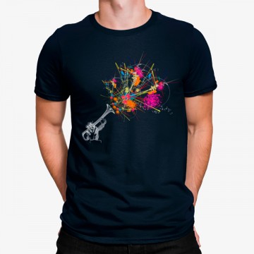 Camiseta Música Trompeta Flores