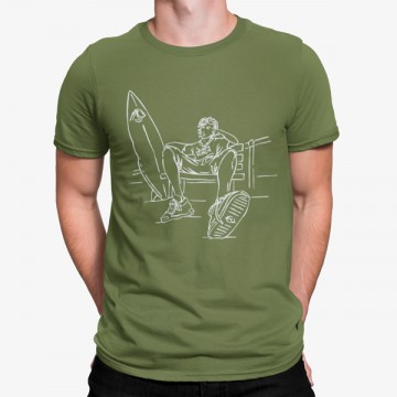 Camiseta Dibujo Surfista Minimalista