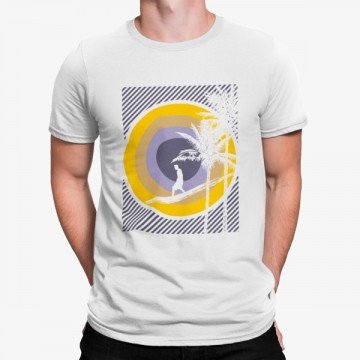 Camiseta Póster De Surf Colorido