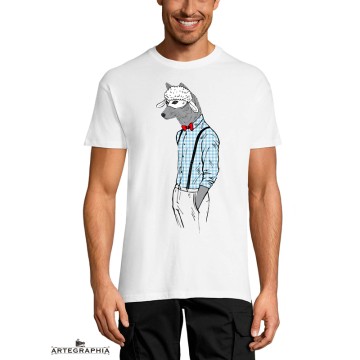 camiseta- blanca-lobo