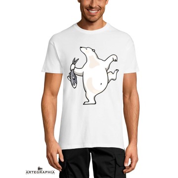 camiseta-blanca-oso con pez