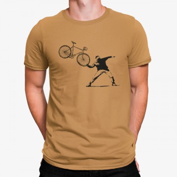 Camiseta Banksy con Bicicleta