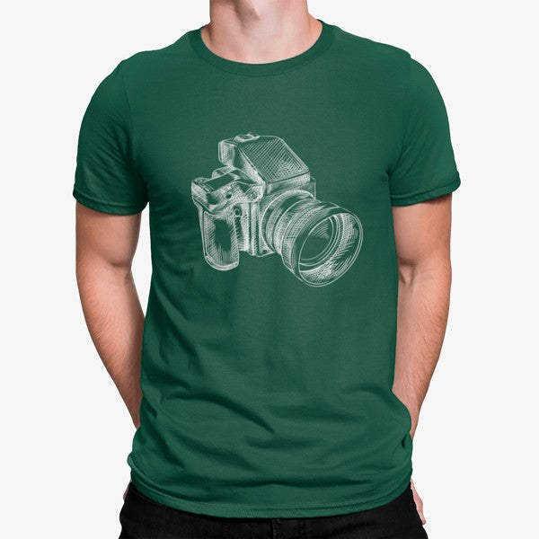 Camiseta Cámara Fotográfica Dibujada