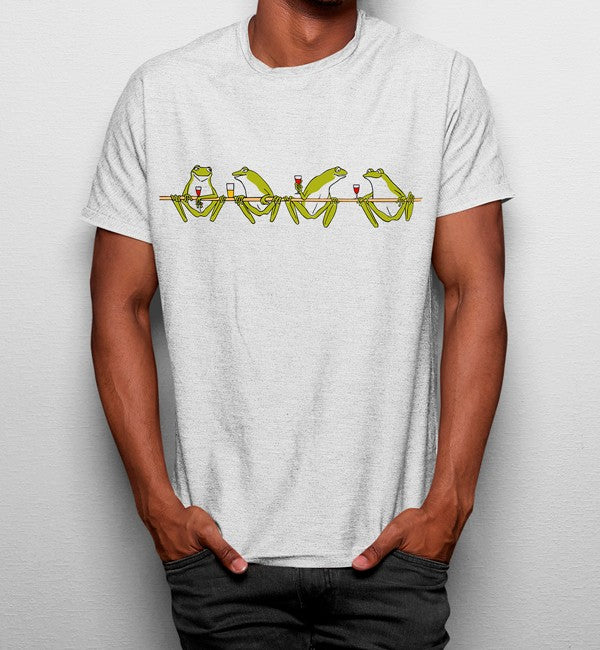 Camiseta Ranas Beber Vino