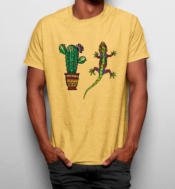 Camiseta Cactus Lagarto Étnico
