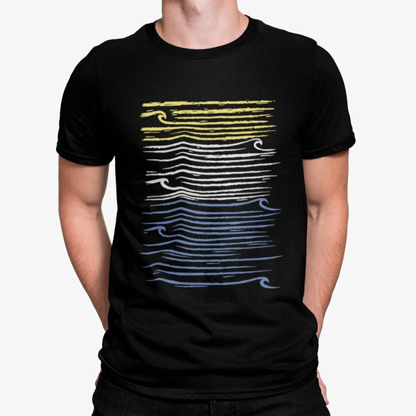 Camiseta Olas Minimalista