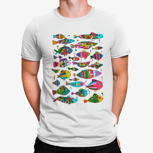 Camiseta Bando de Peces Coloridos
