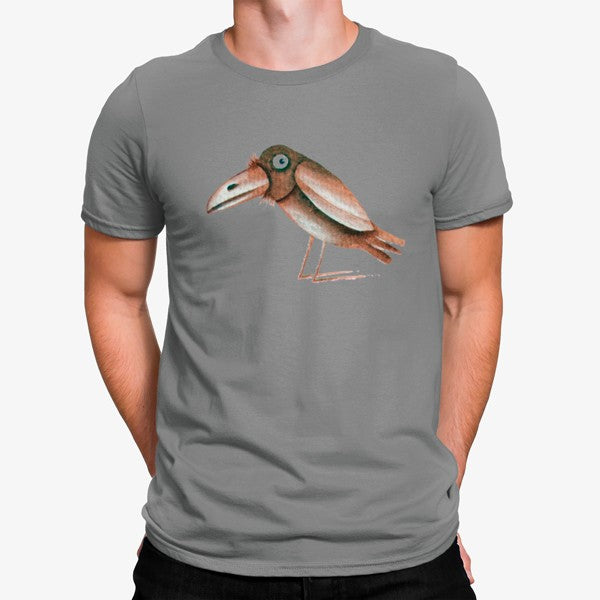 Camiseta Cuervo Pájaro Acuarela