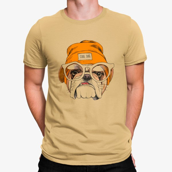 Camiseta Perro Bulldog de Gorra