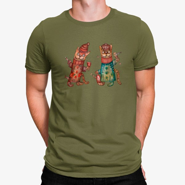 Camiseta Gatos Festejando Copas Celebrando