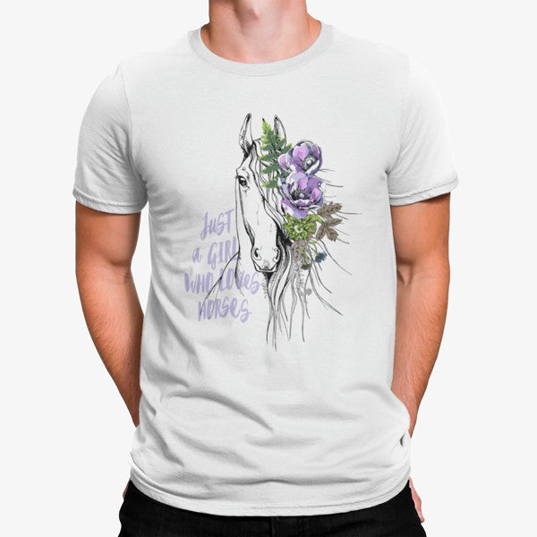 Camiseta Una Chica Que Le Encanta Los Caballos