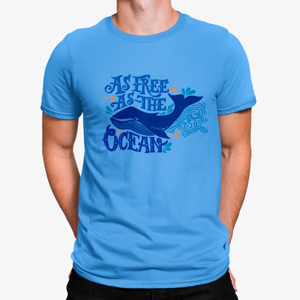 Camiseta Ballena Tan Libre Como el Océano