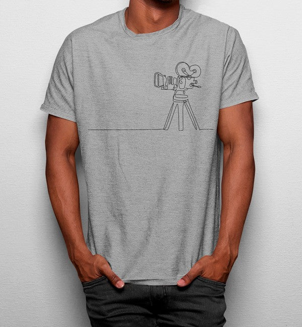 Camiseta Cámara Minimalista Líneas