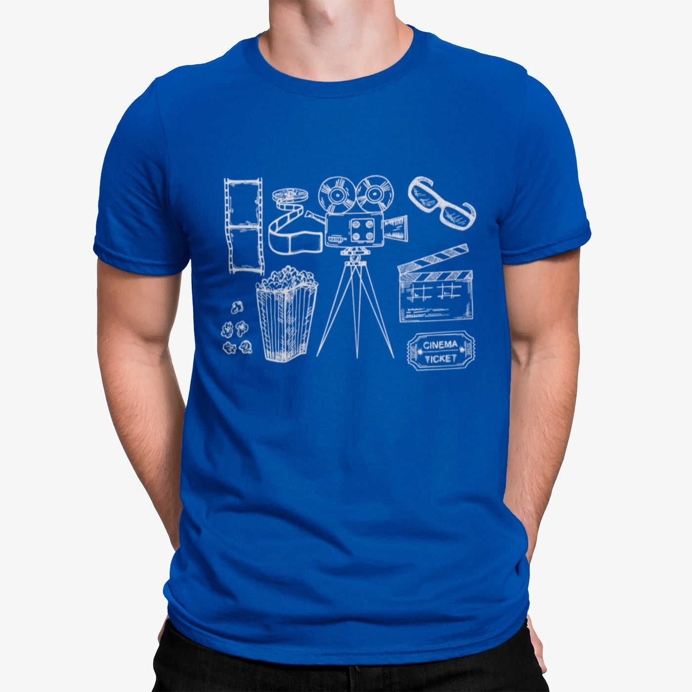 Camiseta Cámara Palomitas Dibujo