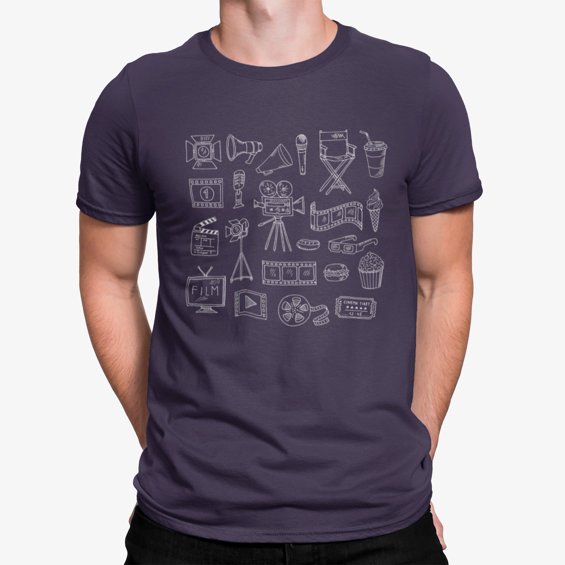 Camiseta Cartoon Cine Minimalista