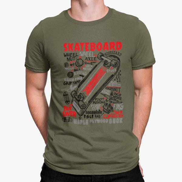 Camiseta Skate Partes Creativo