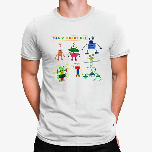 Camiseta Robot Graciosos Coloridos