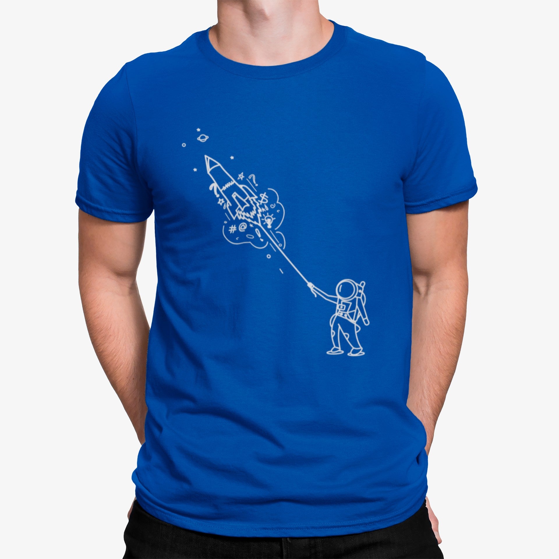 Camiseta Astronauta Con Globo Gran Cohete