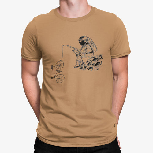 Camiseta Astronauta Pescando Una Bicicleta