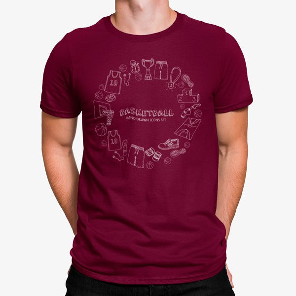Camiseta Baloncesto Iconos Dibujo